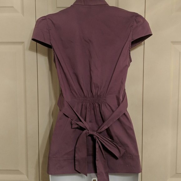 BCBG Max Azria blouse purple Size XS short sleeves - Picture 3 of 4